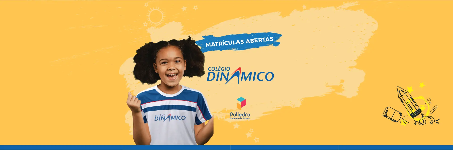 Campanha e ambientes do Ensino Fundamental I — Colégio Dinâmico
