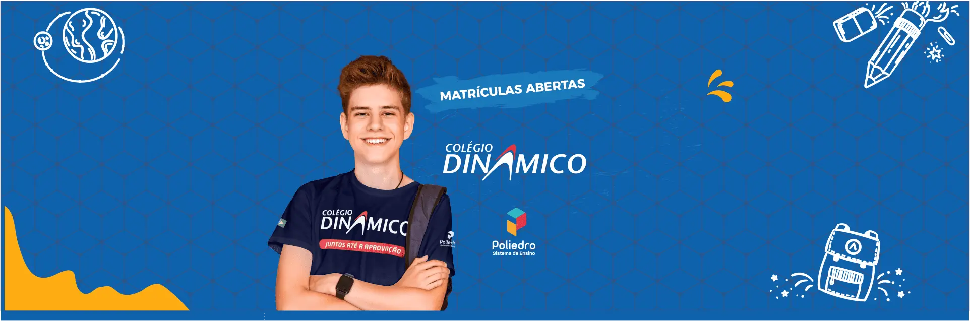 Campanha e ambientes do Ensino Fundamental II — Colégio Dinâmico